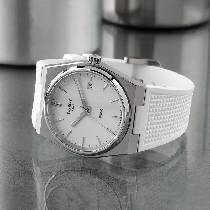 Tissot PRX Swiss Quartz White Dial & Strap Men's Watch- T137.410.17.011.00